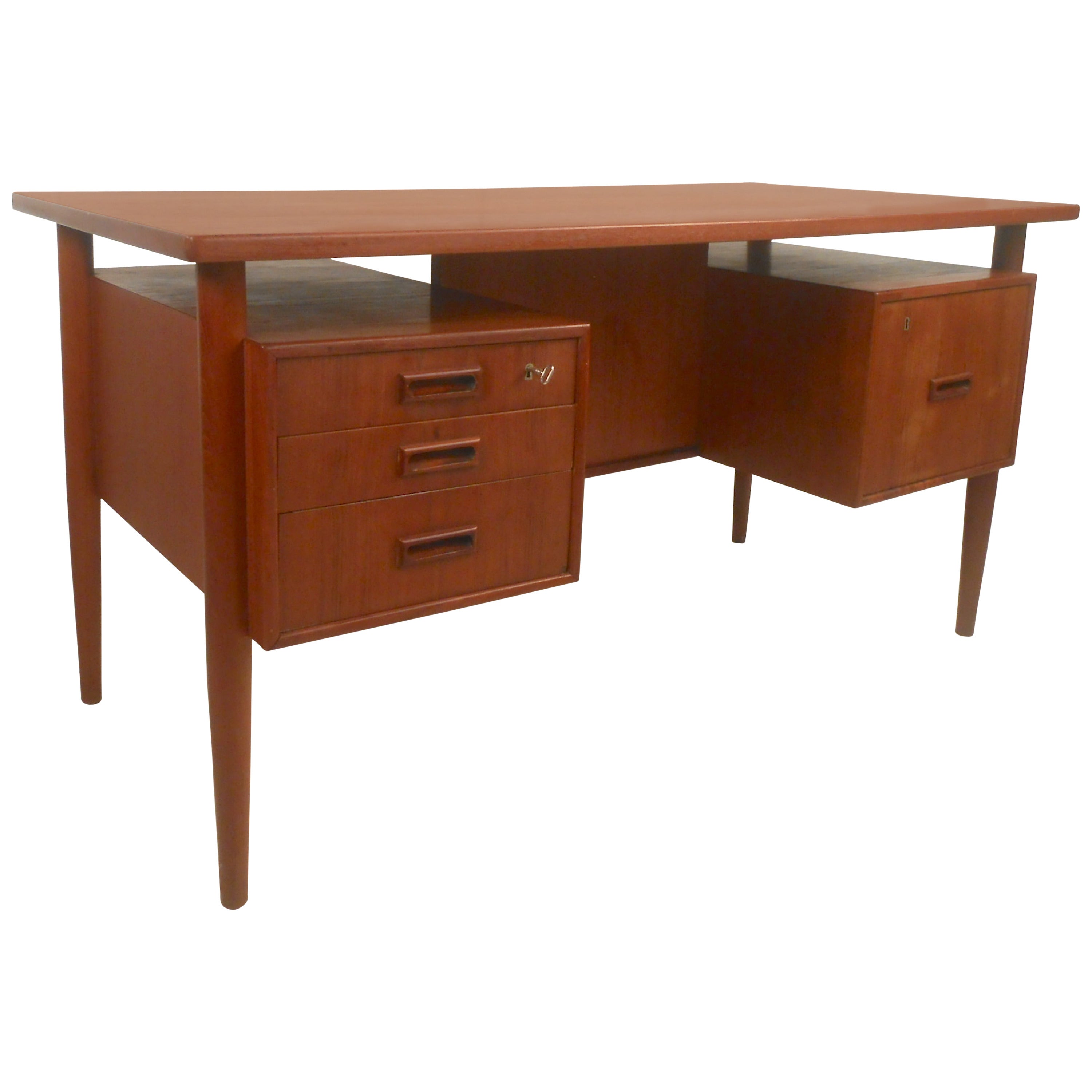 Gorgeous Danish Desk with Finished Back