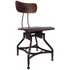 Retro Industrial Desk Chair by UHL Steel for Toledo Metal Furniture Company