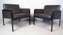 Vintage Arm Chairs with Iron Frames