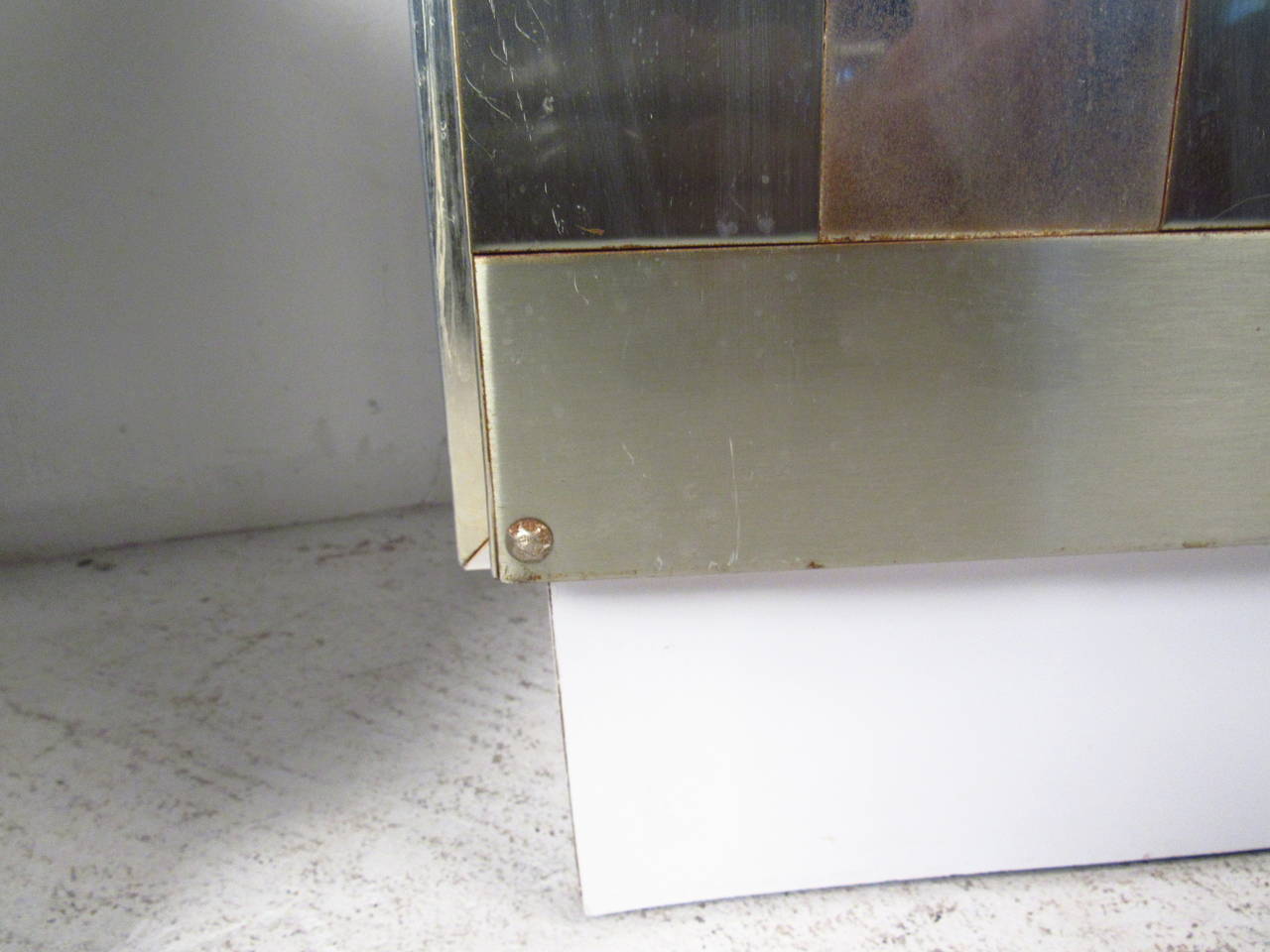 Mid-Century Modern Paul Evans Style Chrome Plated Cabinets For Sale