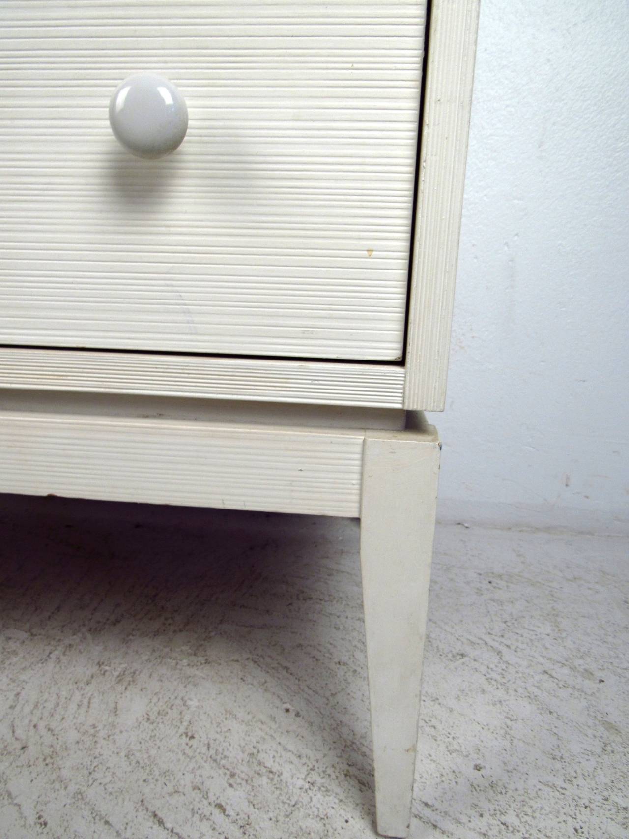 20th Century White Two-Drawer Chest by Kroehler Furniture