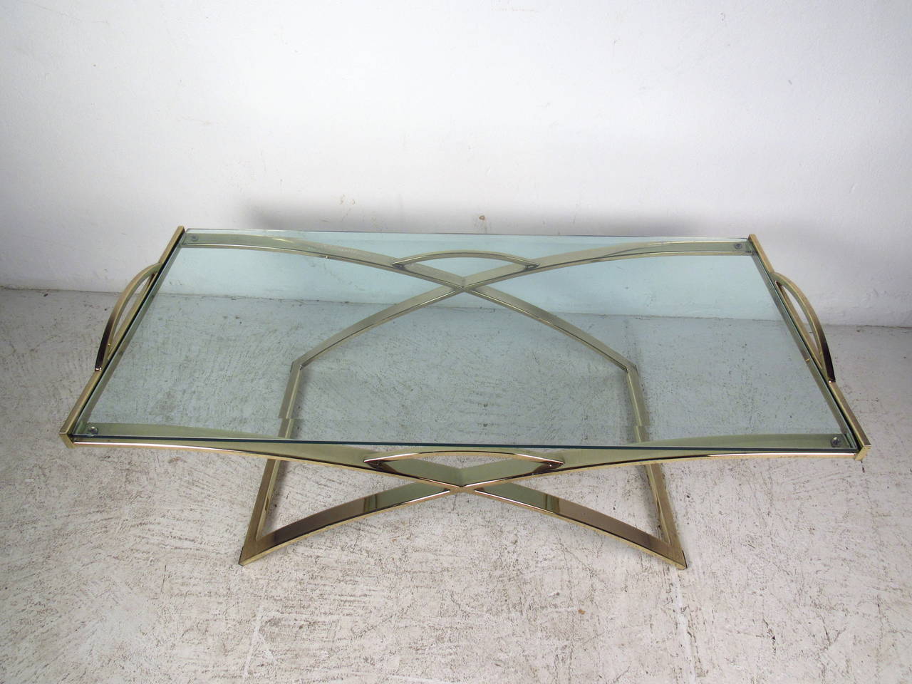 bevelled glass coffee table