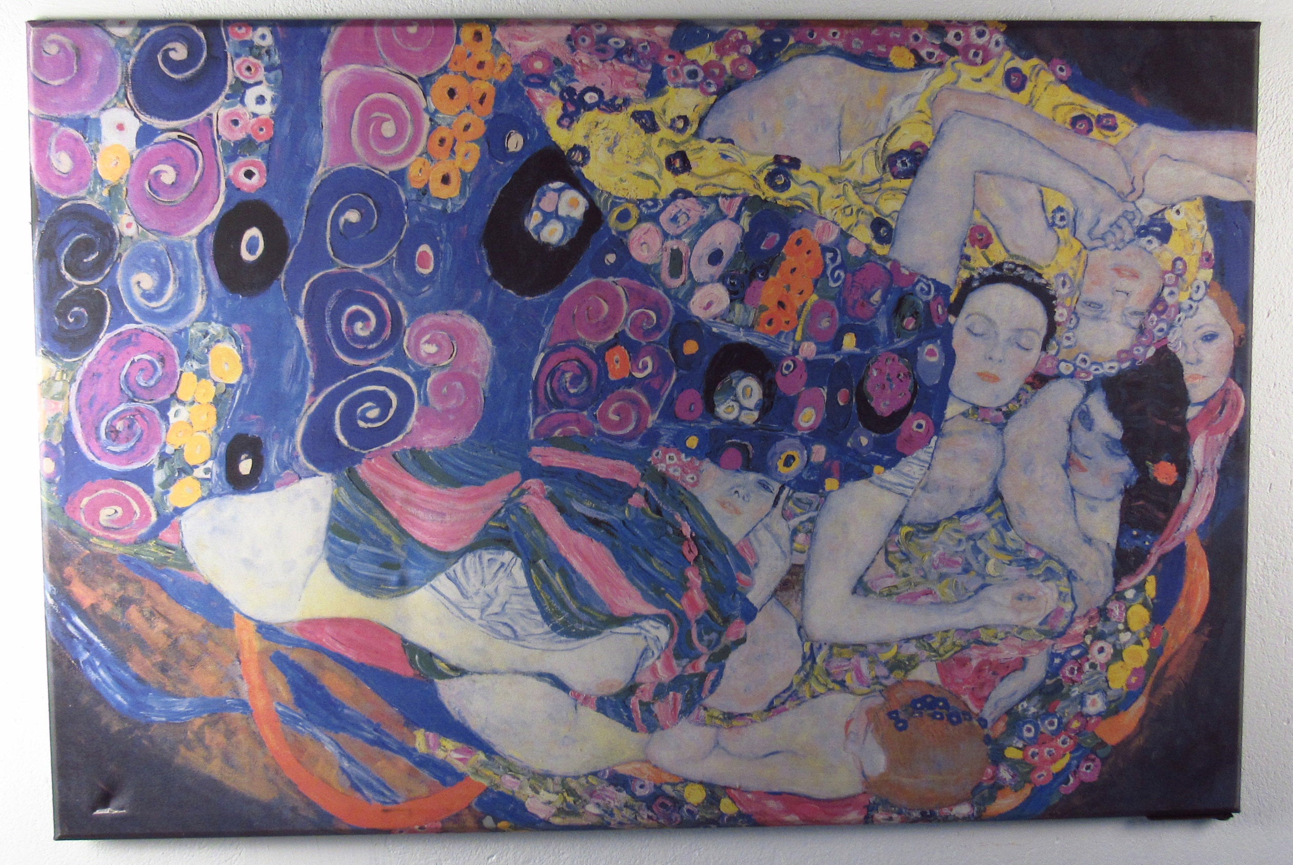 Fabric Print Of Women On Canvas "Le Virgin" G Klimt