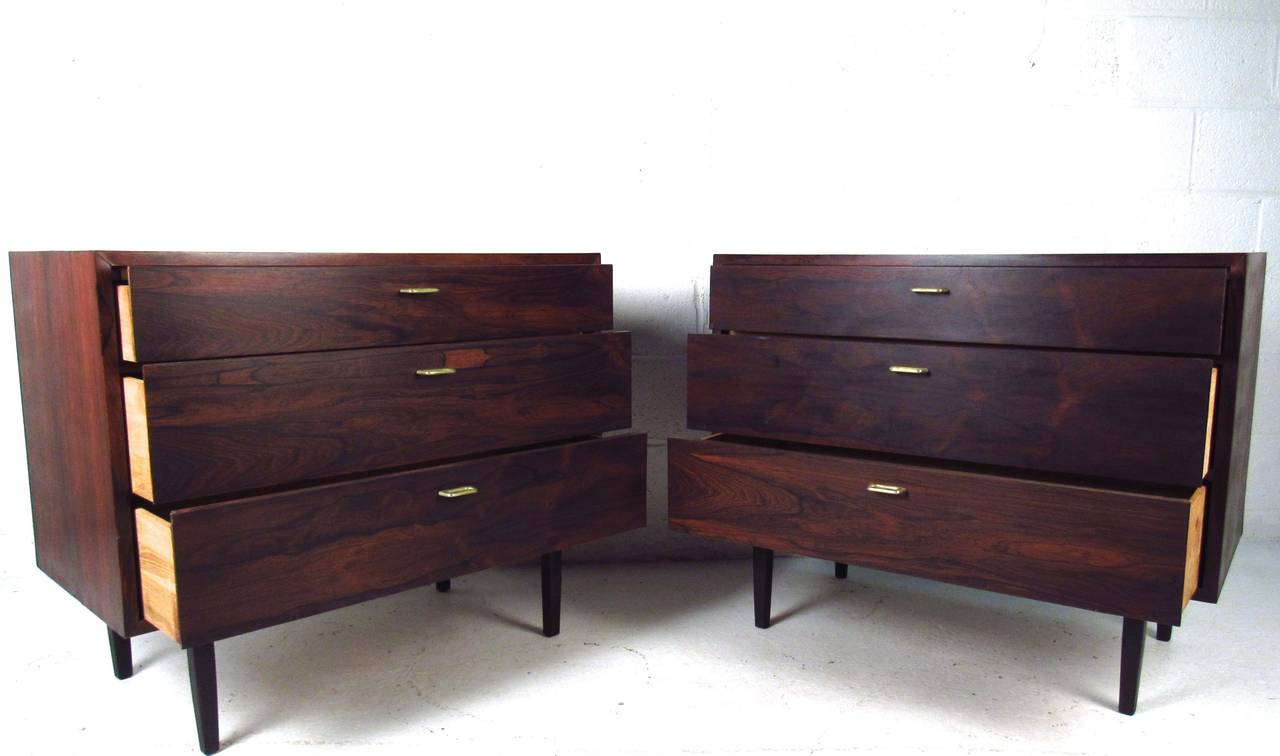 Danish Pair of Mid-Century Modern Rosewood Dressers