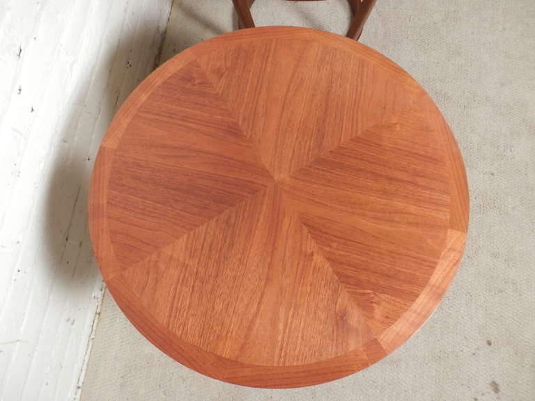Mid-Century Modern Round Side Table By Lane