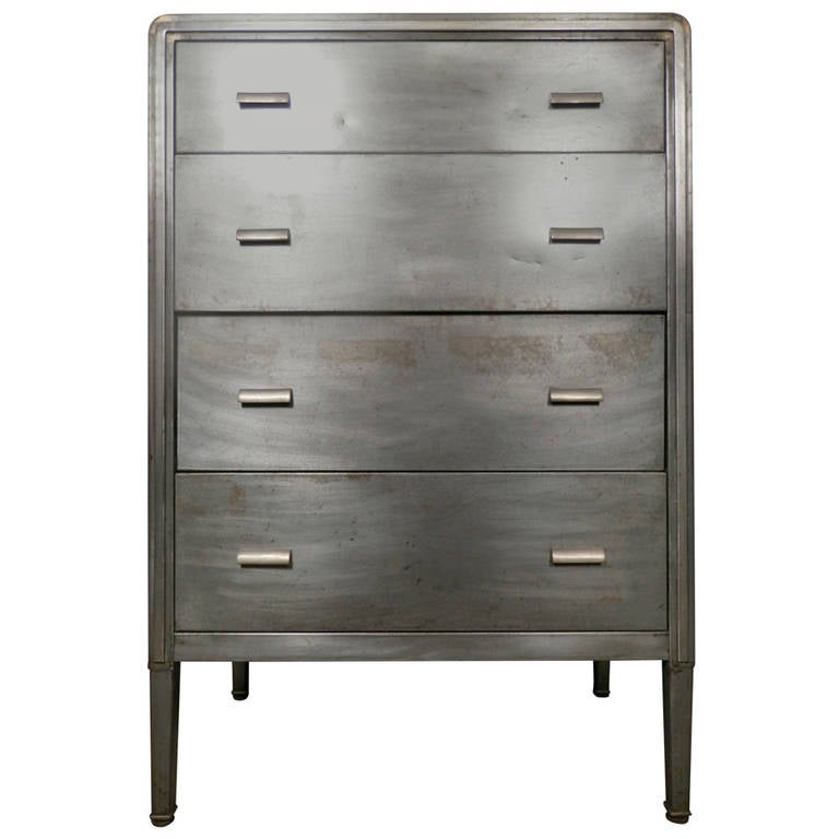 Mid 20th Century Metal Dresser By Simmons at 1stDibs tall metal