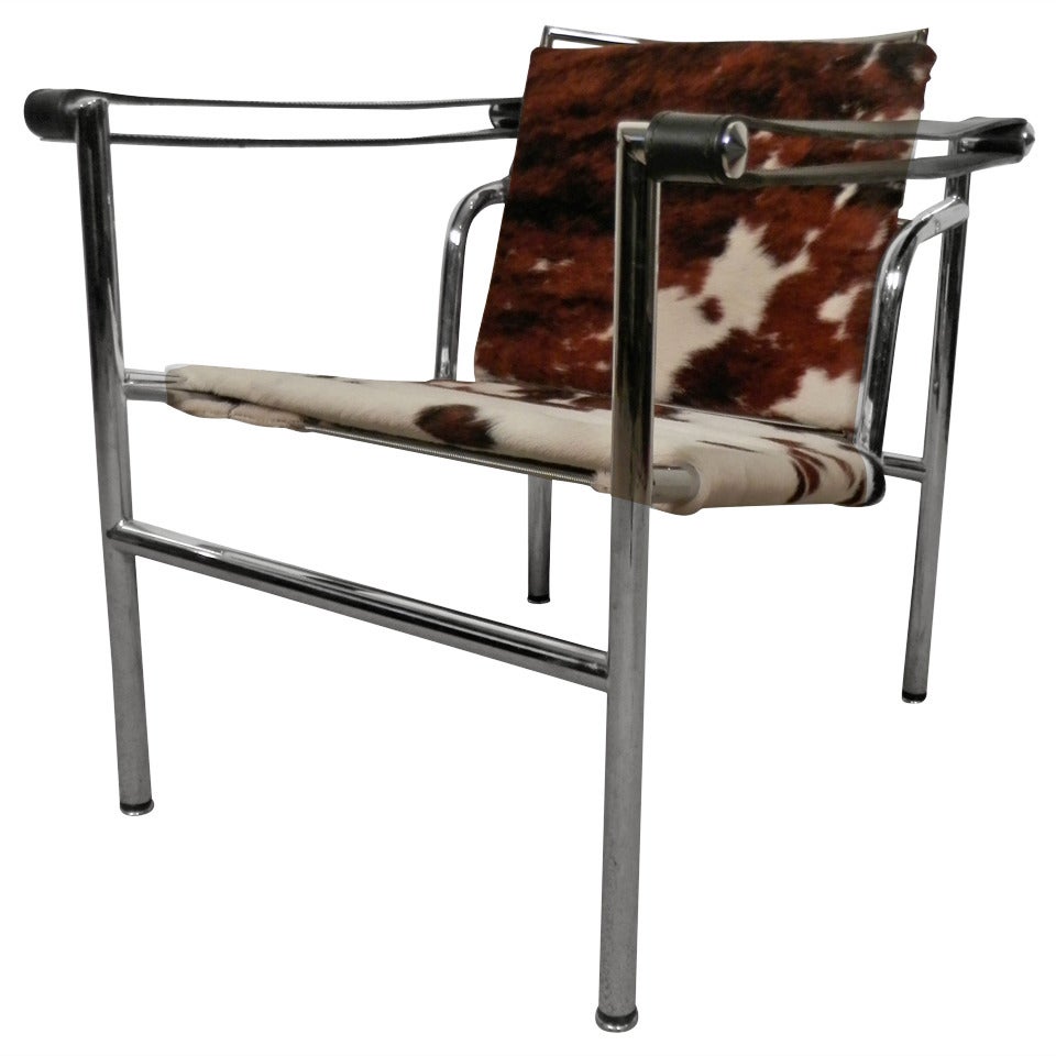 Mid-Century Le Corbusier For Cassina Italian Cow-Hide Chair