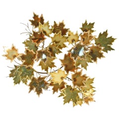 Curtis Jere Style Autumnal Metal Wall Art