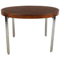 Mid-Century Rosewood And Chrome Dining Table by J.B. Van Sciver