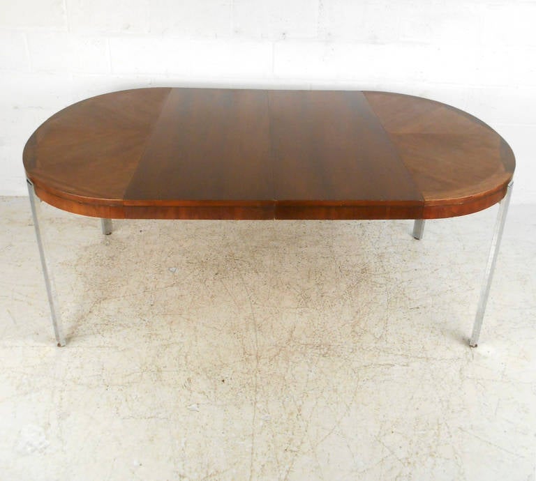 Mid-20th Century Mid-Century Rosewood And Chrome Dining Table by J.B. Van Sciver