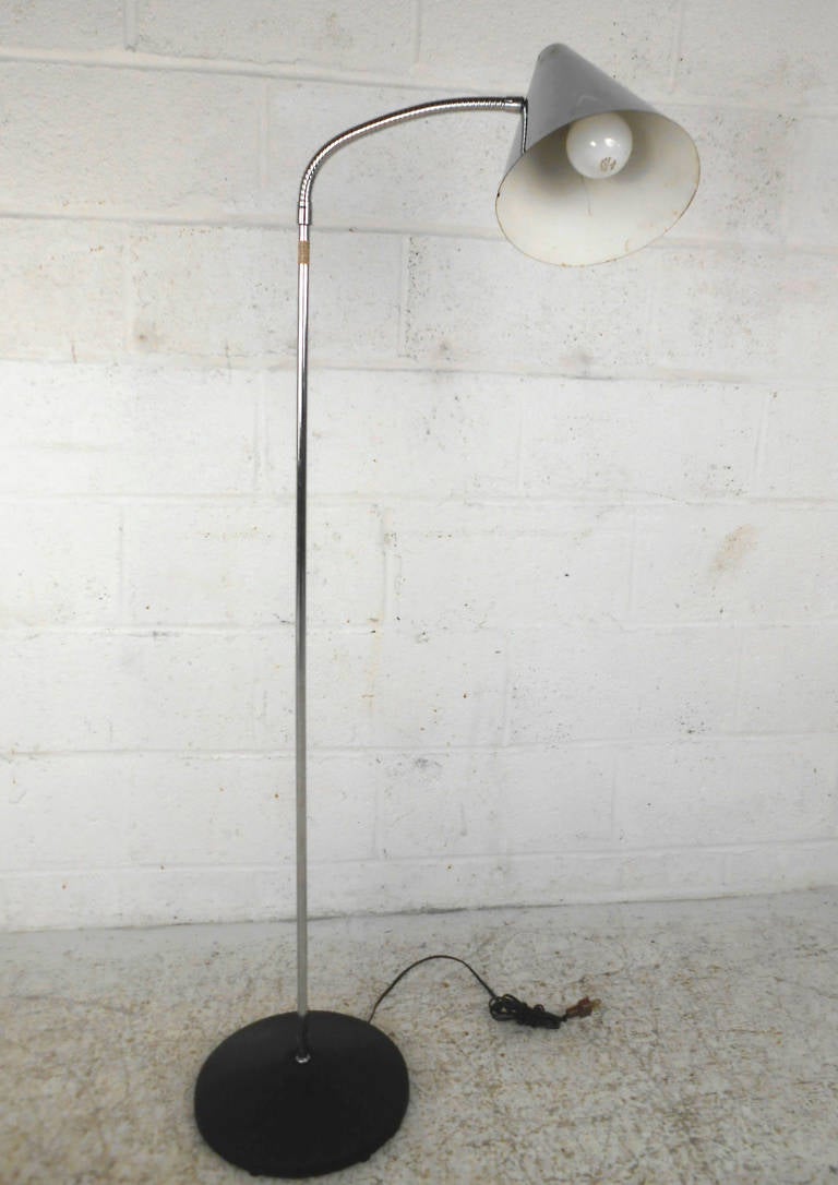 mid century chrome floor lamp