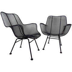 Pair of High Back Russell Woodard "Sculptura" Chairs