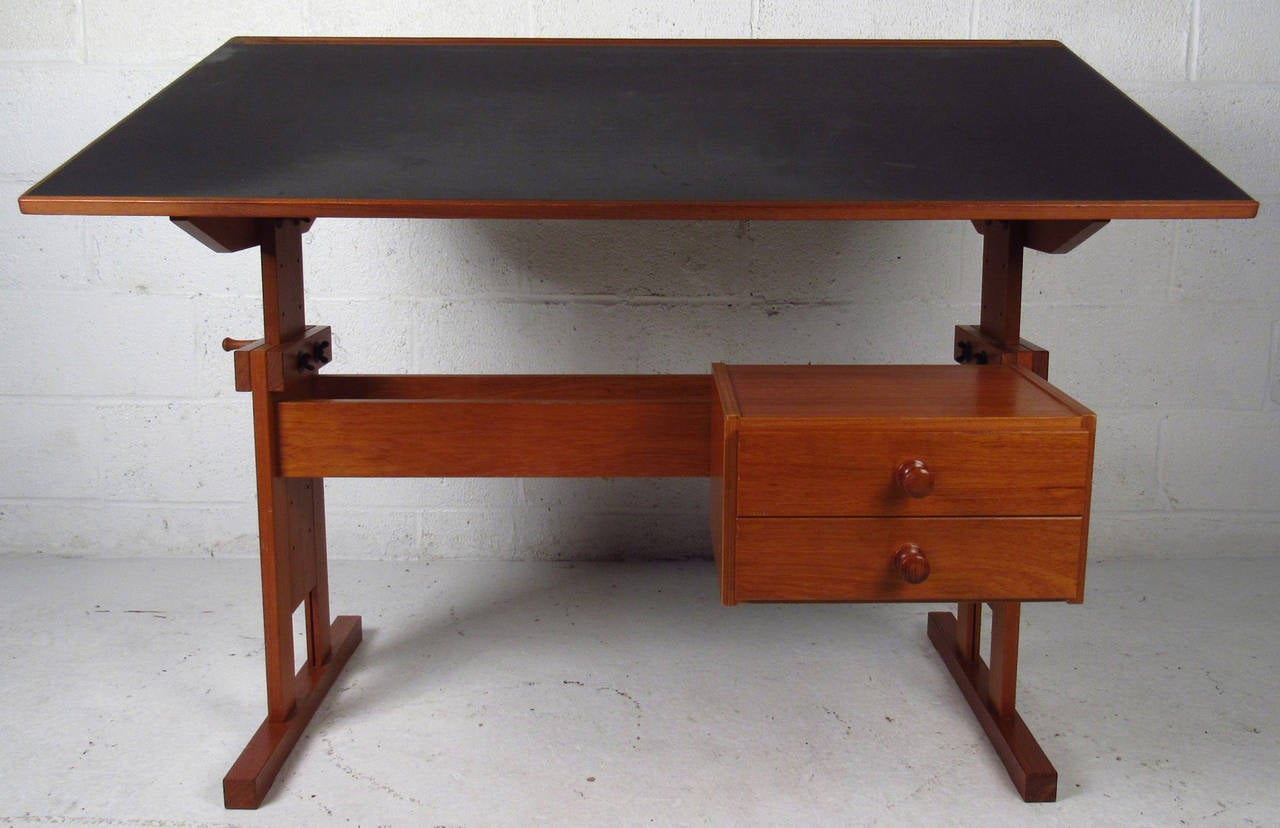 mid century modern drafting table