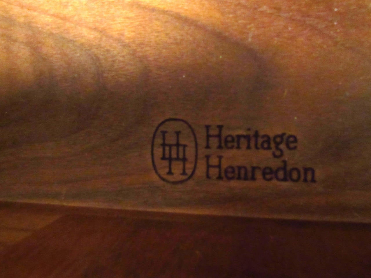 Mid-20th Century Mid-Century Modern Raised Edge American Walnut Cabinet by Heritage Henredon