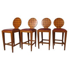 Italian Modern Sculptural Bar Stools by Angelo Donghia