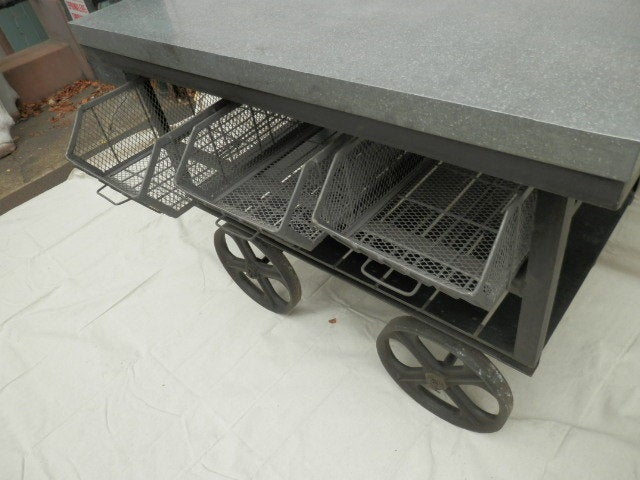 galvanized rolling cart