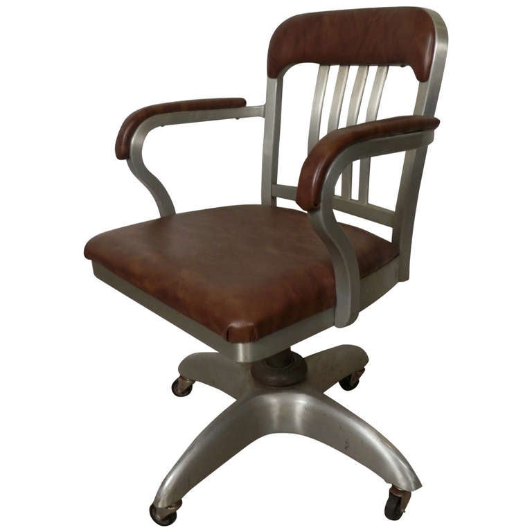 Vintage Industrial Swivel Chair By Good Form at 1stDibs good antique