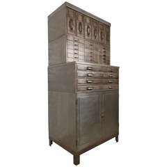Antique Impressive Industrial Multi-Unit Cabinet