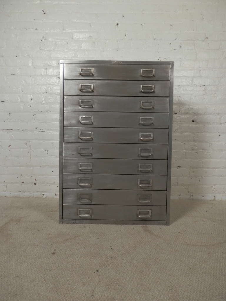 Cole Steel Vintage Flat File Cabinet 1