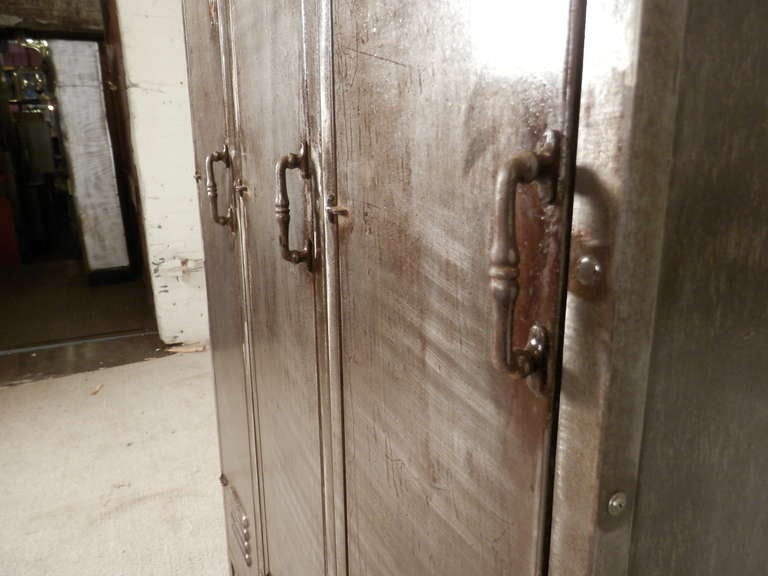 Mid-20th Century Vintage Three Door Locker