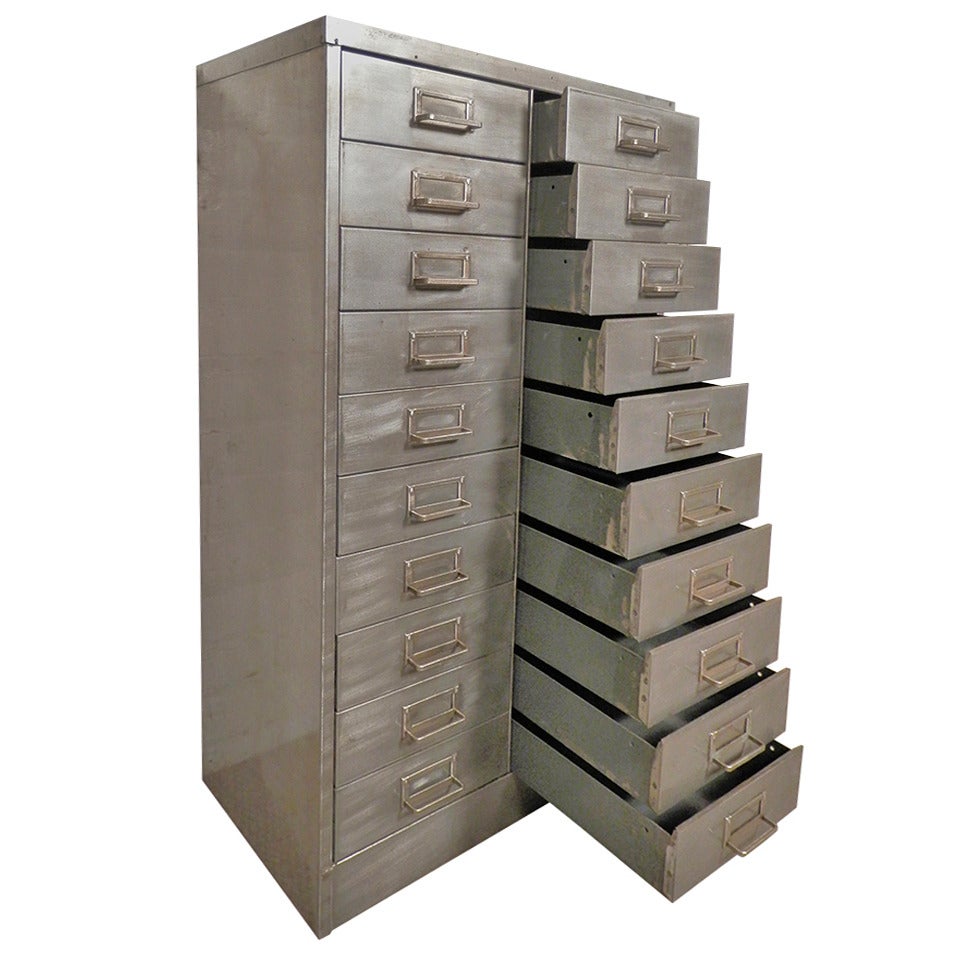 Mid 20th Century Multi-Drawer File Cabinet