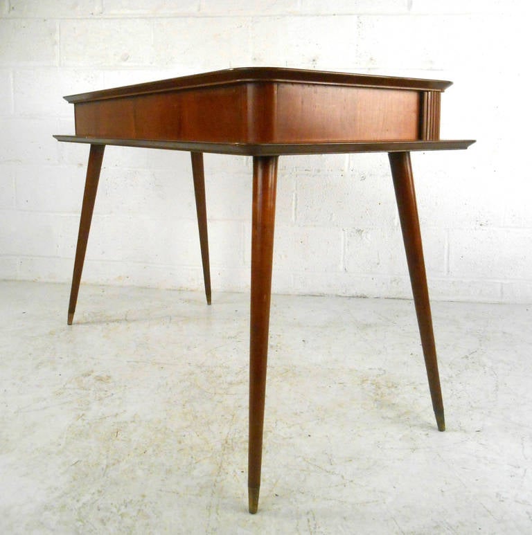 Mid-Century Modern Walnut Writing Table at 1stdibs
