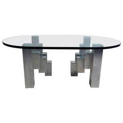 Mid-Century Modern Cubist Aluminum Coffee Table in the Style of Paul Evans 11