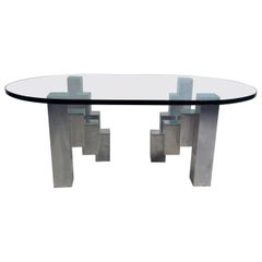 Mid-Century Modern Cubist Coffee Table after Paul Evans