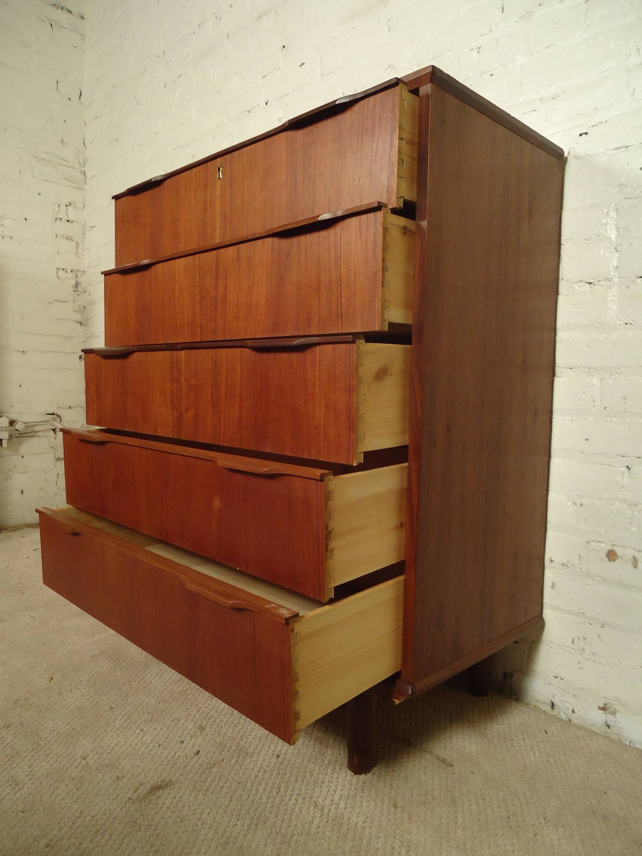 Danish Modern Tall Dresser In Good Condition In Brooklyn, NY