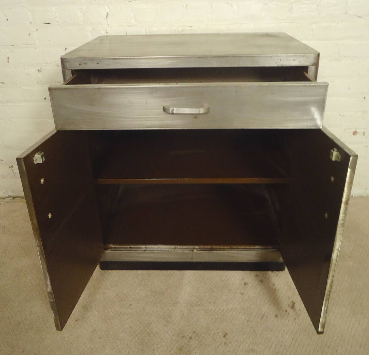 Industrial Metal Restored Cabinet In Distressed Condition In Brooklyn, NY