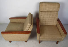 Mid-Century "Mama and Papa" Danish Armchairs