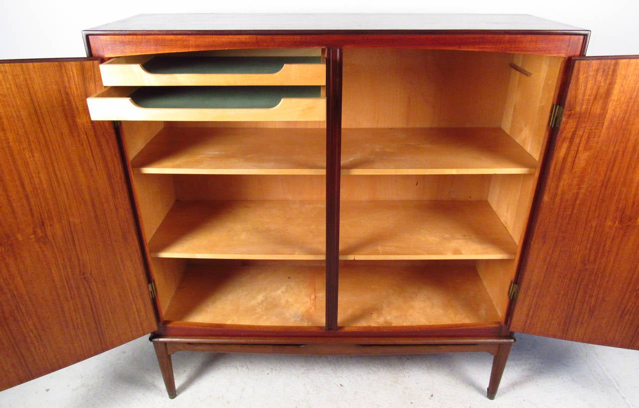 Scandinavian Modern Teak Armoire For Sale at 1stDibs