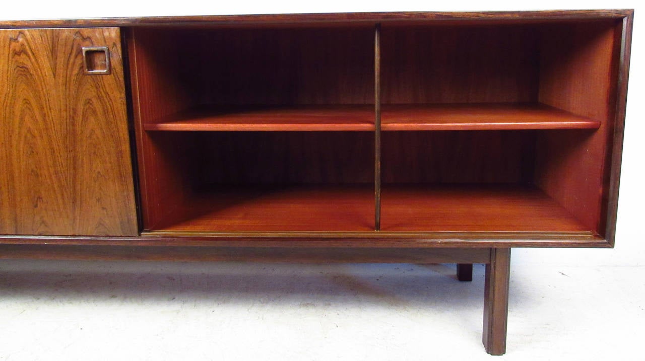 Danish Long Mid-Century Rosewood Sideboard Model 21 by Omann Jun For Sale