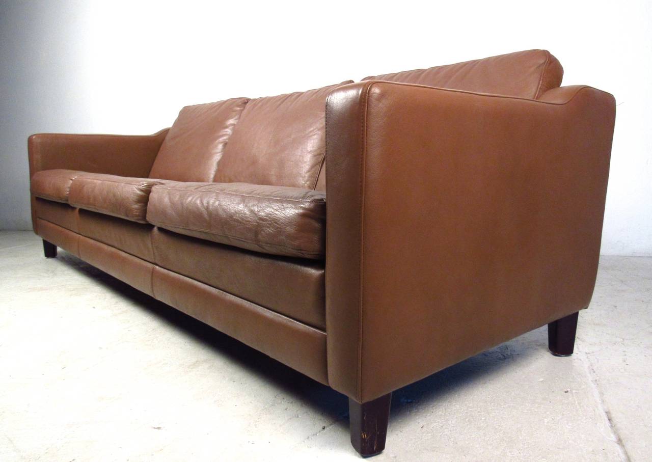 danish style leather sofa