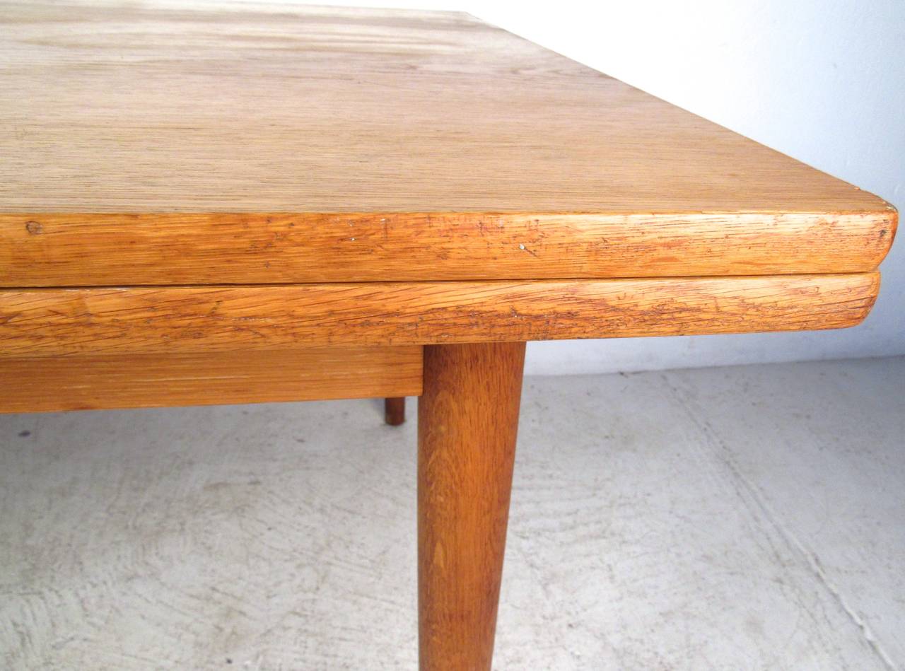 Draw-Leaf Dining Table by Hans Wegner for Andreas Tuck In Fair Condition In Brooklyn, NY