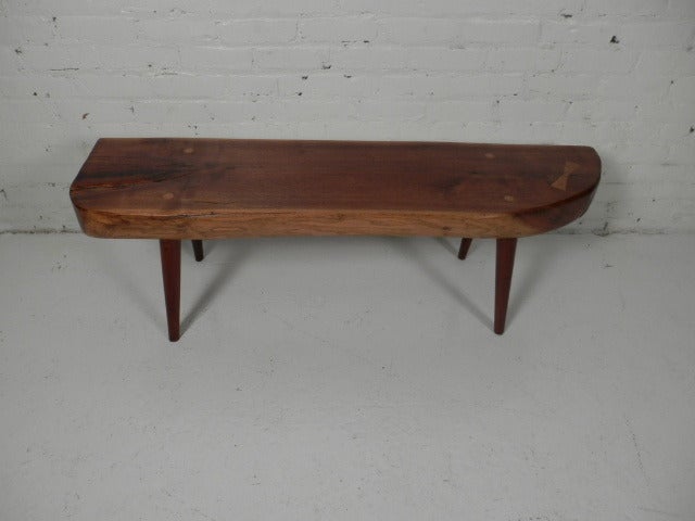 Live Edge Bench w/ Butterfly Notch