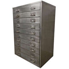 Cole Steel Used Flat File Cabinet