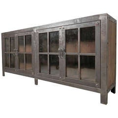 Machine Age Style Glass Door Console