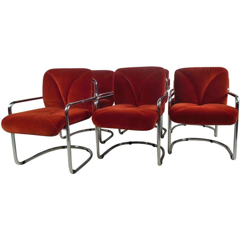 Set of Modern Dining Chairs For Sale at 1stDibs