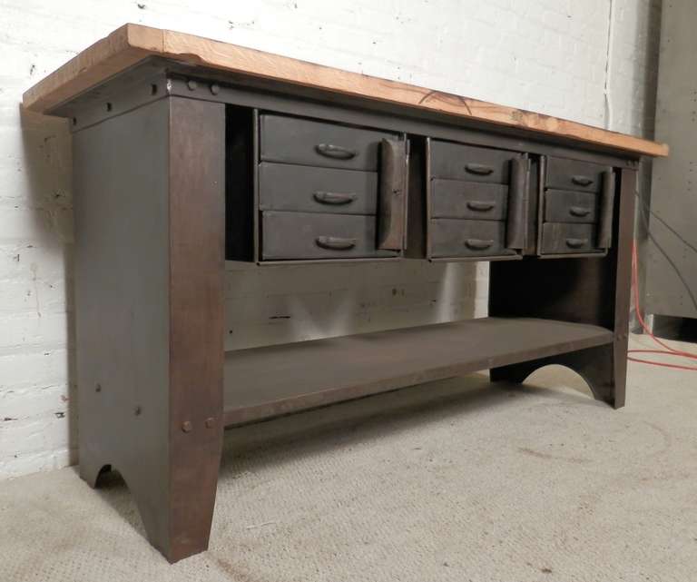 Machine Age Work Table w/ Lockable Storage