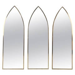 Set of Vintage Modern Arch Style Wall Mirrors