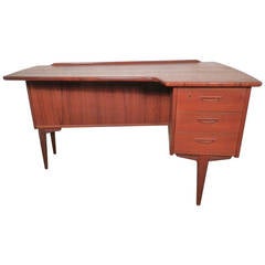 Arne Vodder Mid-Century Modern Kidney Desk with Finished Back