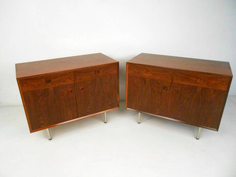 Scandinavian Modern Matching Pair of Danish Rosewood Cabinets