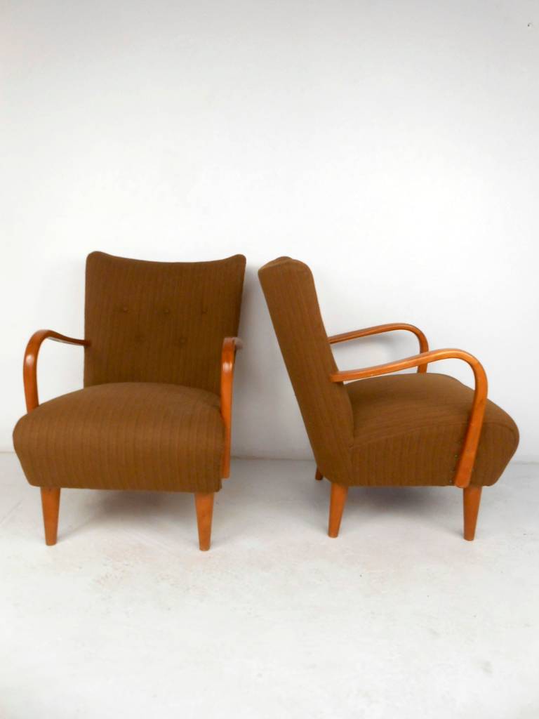Pair of Vintage Italian Armchairs In Good Condition For Sale In Brooklyn, NY
