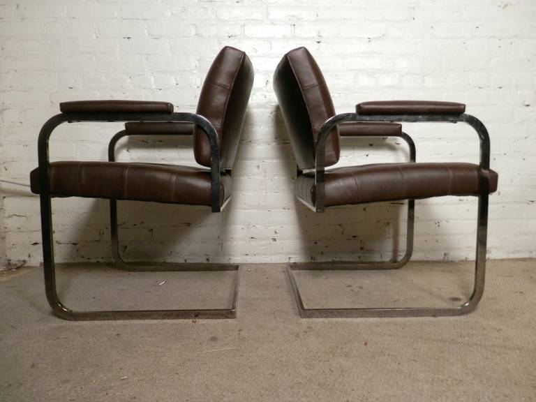 Mid-20th Century Tufted Mid-Century Chairs by Patrician For Sale