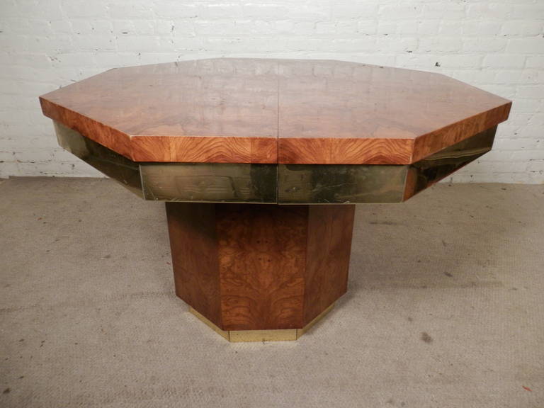 American Impressive Milo Baughman Style Two-Leaf Mid-Century Table