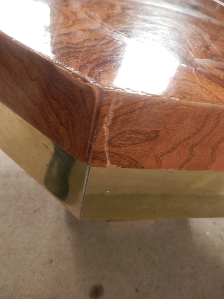 Wood Impressive Milo Baughman Style Two-Leaf Mid-Century Table