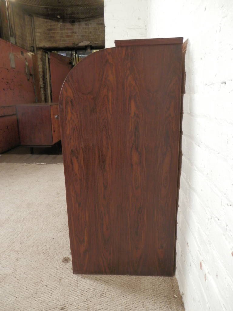 Danish Mid-Century Rosewood Roll Top Dresser 1