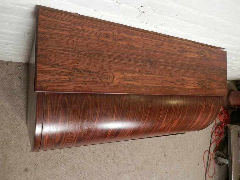 Danish Mid-Century Rosewood Roll Top Dresser 2