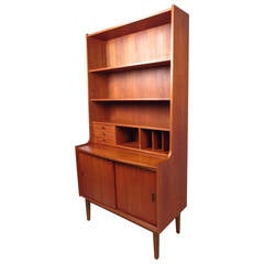 Midcentury Danish Draw Leaf Secretary Writing Desk